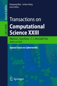Imagen de portada: Transactions on Computational Science XXIII 9783662437896