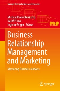 Cover image: Business Relationship Management and Marketing 9783662438558