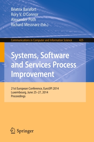 Cover image: Systems, Software and Services Process Improvement 9783662438954