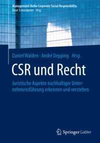 Imagen de portada: CSR und Recht 9783662441183