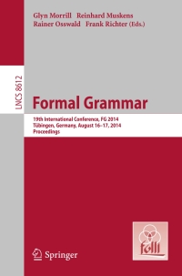 Cover image: Formal Grammar 9783662441206