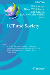 Cover image: ICT and Society 9783662442074
