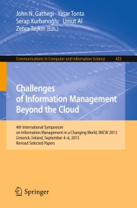 Imagen de portada: Challenges of Information Management Beyond the Cloud 9783662444115