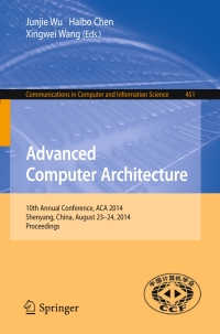 Cover image: Advanced Computer Architecture 9783662444900