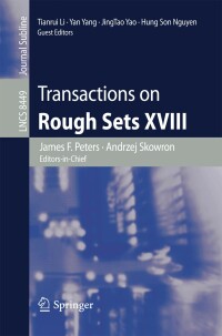 Imagen de portada: Transactions on Rough Sets XVIII 9783662446799