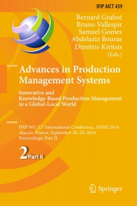 Imagen de portada: Advances in Production Management Systems: Innovative and Knowledge-Based Production Management in a Global-Local World 9783662447352