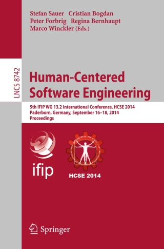 Imagen de portada: Human-Centered Software Engineering 9783662448106