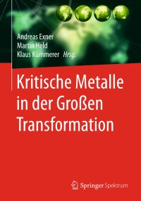 Imagen de portada: Kritische Metalle in der Großen Transformation 9783662448380