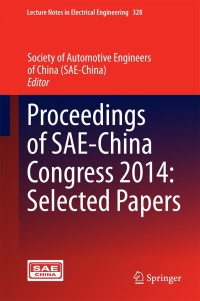 Cover image: Proceedings of SAE-China Congress 2014: Selected Papers 1st edition 9783662450437