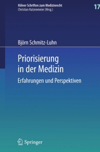 Cover image: Priorisierung in der Medizin 9783662450765