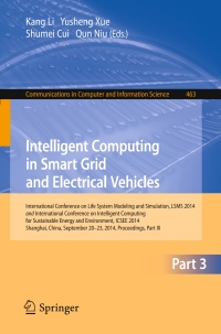 表紙画像: Intelligent Computing in Smart Grid and Electrical Vehicles 9783662452851