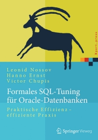 Imagen de portada: Formales SQL-Tuning für Oracle-Datenbanken 9783662452912