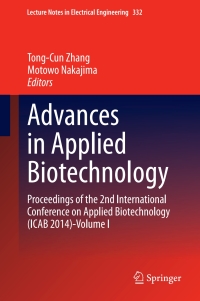Imagen de portada: Advances in Applied Biotechnology 9783662456569