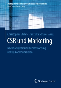Imagen de portada: CSR und Marketing 9783662458129