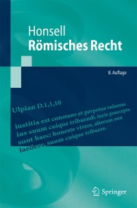 Imagen de portada: Römisches Recht 8th edition 9783662458693