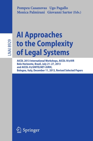 Cover image: AI Approaches to the Complexity of Legal Systems 9783662459591