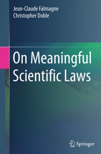 Cover image: On Meaningful Scientific Laws 9783662460979