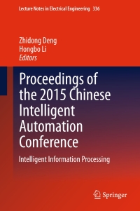 Titelbild: Proceedings of the 2015 Chinese Intelligent Automation Conference 9783662464687