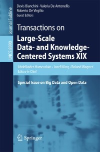 Imagen de portada: Transactions on Large-Scale Data- and Knowledge-Centered Systems XIX 9783662465615
