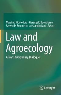 Cover image: Law and Agroecology 9783662466162