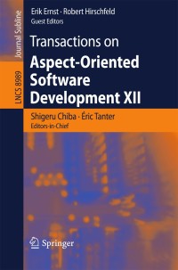 Imagen de portada: Transactions on Aspect-Oriented Software Development XII 9783662467336