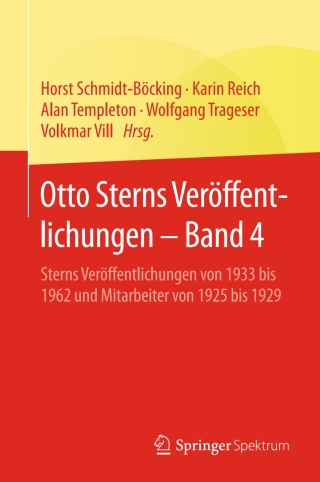 Cover image: Otto Sterns Veröffentlichungen – Band 4 9783662469637