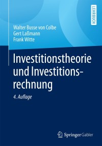 Immagine di copertina: Investitionstheorie und Investitionsrechnung 4th edition 9783540569077