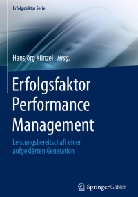 Cover image: Erfolgsfaktor Performance Management 9783662471012