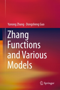 Imagen de portada: Zhang Functions and Various Models 9783662473337