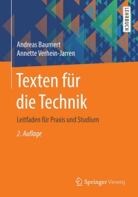 Cover image: Texten für die Technik 2nd edition 9783662474099