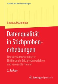 Titelbild: Datenqualität in Stichprobenerhebungen 2nd edition 9783662474587