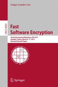 Cover image: Fast Software Encryption 9783662481158