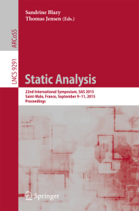 Cover image: Static Analysis 9783662482872