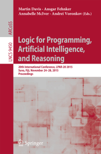 Imagen de portada: Logic for Programming, Artificial Intelligence, and Reasoning 9783662488980