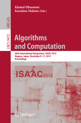 Cover image: Algorithms and Computation 9783662489703