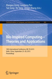 Immagine di copertina: Bio-Inspired Computing -- Theories and Applications 9783662490136