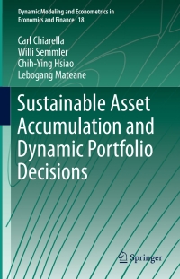 Titelbild: Sustainable Asset Accumulation and Dynamic Portfolio Decisions 9783662492284