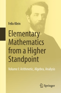 Cover image: Elementary Mathematics from a Higher Standpoint 9783662494400