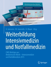 صورة الغلاف: Weiterbildung Intensivmedizin und Notfallmedizin 9783662495230