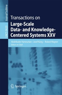 Imagen de portada: Transactions on Large-Scale Data- and Knowledge-Centered Systems XXV 9783662495339