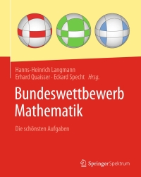 Imagen de portada: Bundeswettbewerb Mathematik 9783662495391