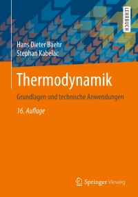 表紙画像: Thermodynamik 16th edition 9783662495674