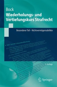 Cover image: Wiederholungs- und Vertiefungskurs Strafrecht 2nd edition 9783662497494