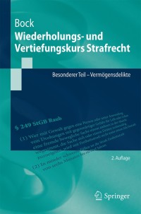 Cover image: Wiederholungs- und Vertiefungskurs Strafrecht 2nd edition 9783662498163