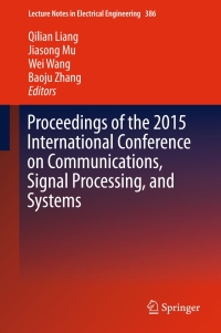 Cover image: Proceedings of the 2015 International Conference on Communications, Signal Processing, and Systems 9783662498293