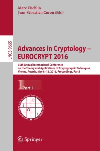 صورة الغلاف: Advances in Cryptology – EUROCRYPT 2016 9783662498897