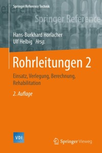 Cover image: Rohrleitungen 2 2nd edition 9783662503546