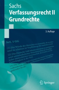 Omslagafbeelding: Verfassungsrecht II - Grundrechte 3rd edition 9783662503638