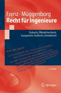 Cover image: Recht für Ingenieure 2nd edition 9783662504758