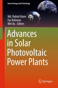 Cover image: Advances in Solar Photovoltaic Power Plants 9783662505199